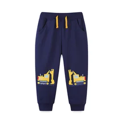 Jumping Meters New Arrival Autumn Winter Boys Sweatpants Embroidery Excavators Fashion Children's Trousers Pants  Toddler Wear