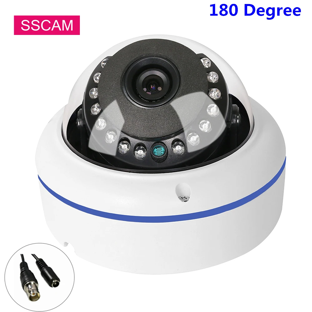 

High Definition Dome AHD CCTV Camera Wide Angle 2MP 4MP 20M IR Night Vision 180 Degrees Video Surveillance Home Secuerity Camera