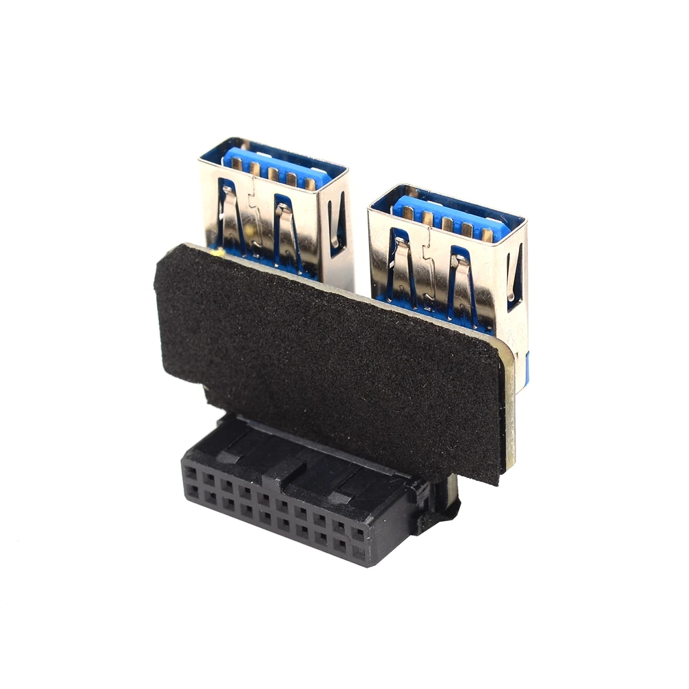 SB 3.0/3.1 Adapter C Type IDC 19P/20P To USB A Female Port Internal Connection 3.0 A Female Interfaces Angled