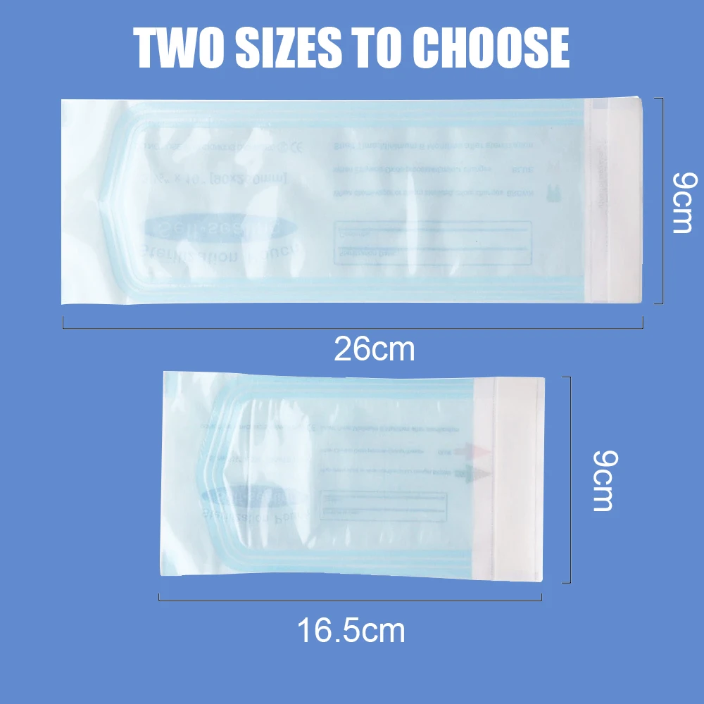 200Pcs/box Disposable Sterilization Pouch Bags Puncture Self-sealing Bag Tattoo Dental Nail Art Accessories Tattoo Tools