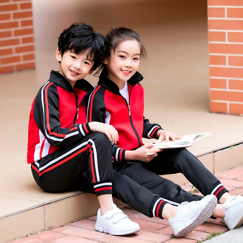 KE517 class uniforms, school uniforms family tracksuit long-sleeved sports uniforms sport set kids sportwear parents