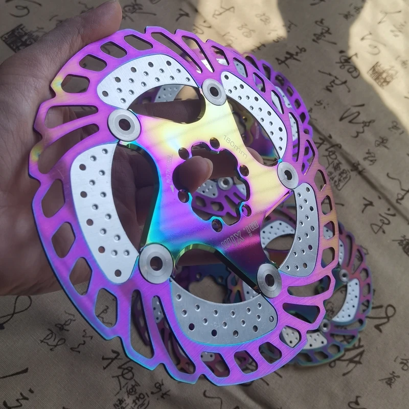 2021 New Bicycle Brake Cooling Disc Floating Ice Rotor For MTB Road Bike 140-160-180-203mm Cooling Brake Rotors Bicycle Parts