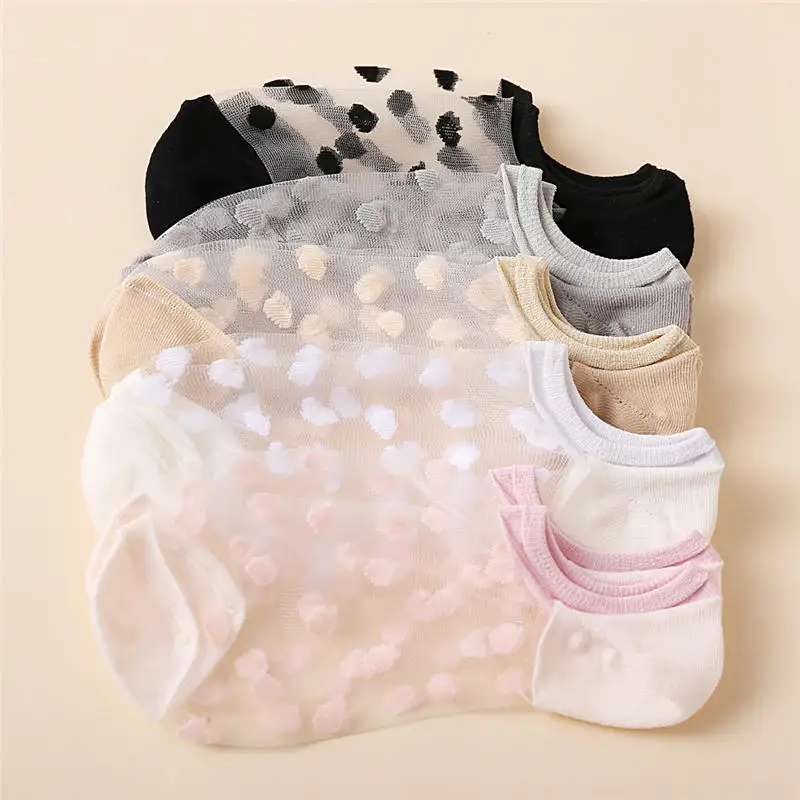 3 para/zestaw Lot moda Dot skarpetki dla dziewczynek kobiet skarpetki do chodzenia po domu Mix letnie kolory gładkie uczucie skarpetki podłogowe kolor oddychający Sox