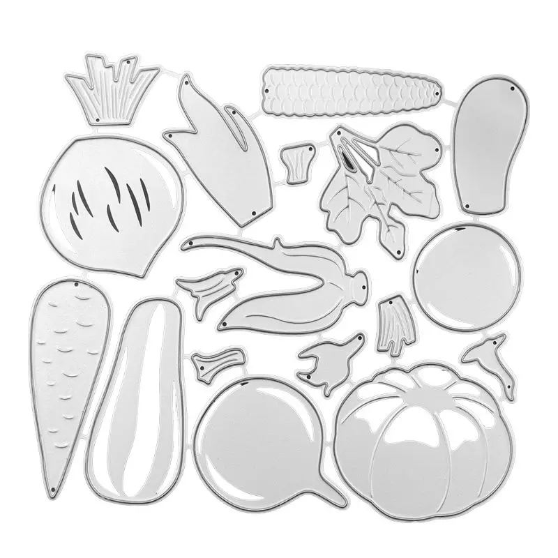 Vegetables Metal Cutting Dies Stencil Scrapbooking DIY Album Stamp Paper Emboss