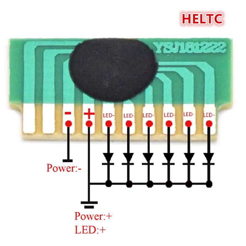 10pcs/lot 3-4.5V DIY 6-LED Flash Chip COB LED Driver Cycle Flashing Control Board Module IC Electronic