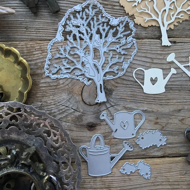 Mmao Crafts Metal Steel Cutting Dies Tree watering bucket Scrapbooking Paper/photo Cards Embossing Dies