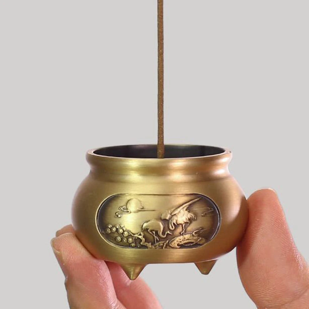 Pure Copper Incense Burner Mini Incense Stand Holder For Incense Cone Incense Stick Room Fragrance Home Decor