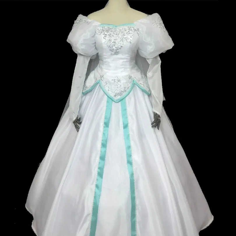 Custom Made Wedding Mermaid  Dress Halloween Costumes Adult Costume Princess White Dress Fancy Carnival