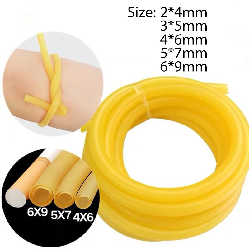 Slingshot Rubber Band Thickened Elastic Yellow Antifreeze Pull Rope Tourniquet Latex Tube Natural Rubber Latex Elastic Band