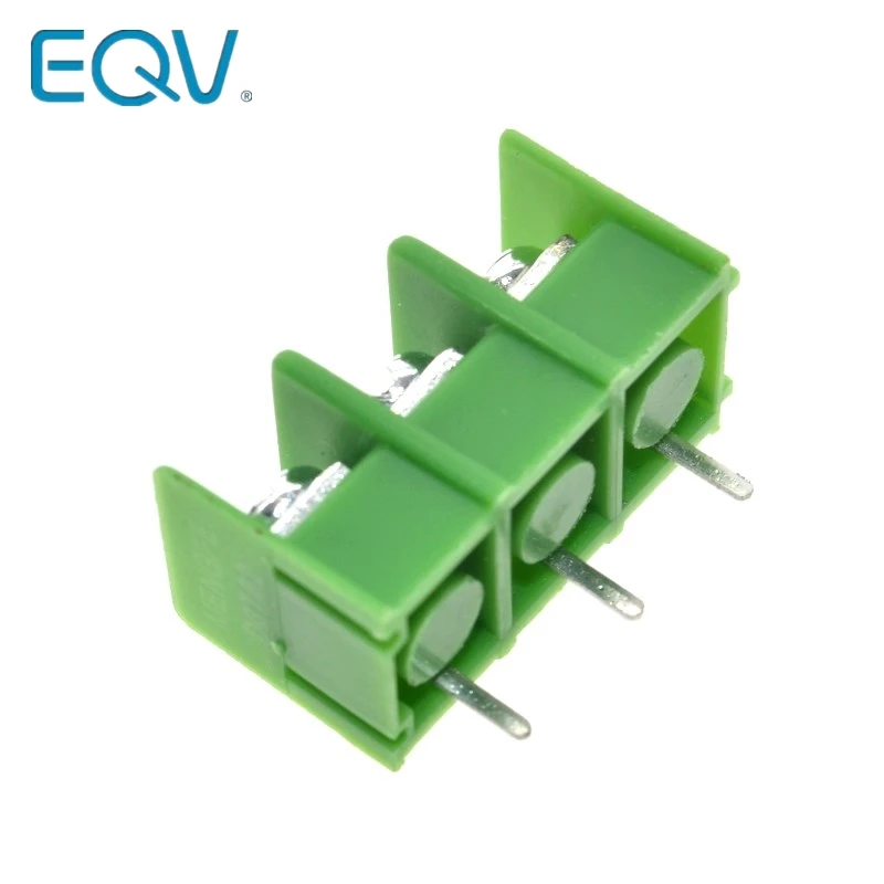 20PCS/LOT KF7.62-3P 7.62mm pitch pcb screw block Splice connector terminal KF7.62 3Pin Green ROHS Can be connected