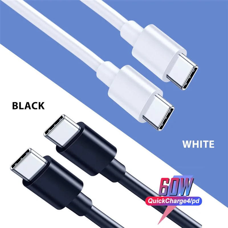 1.5/2 Meter Usb PD Type C Cable Usb-C To Usb-C Cable Super Fast Charging QC4.0+ for Samsung Galaxy Note10 Plus Note 10 + Macbook