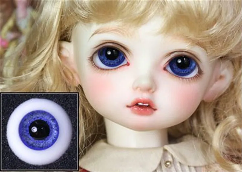 

BJD doll eyes suitable for 12mm14mm16mm18mm small iris size blue real eye glass doll accessories