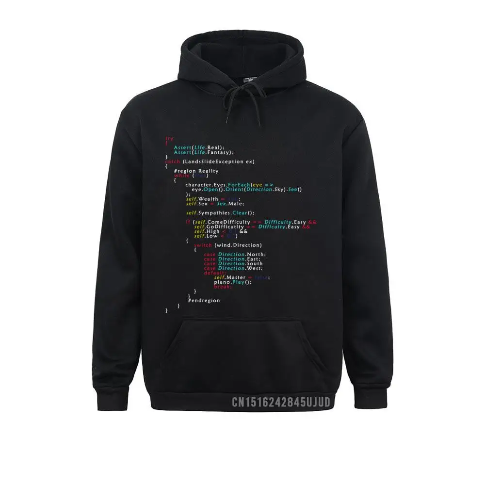 

Hip Hop Sweatshirt Is This The Real Life Mens Sportswear Coding Programming Programmer Men Pullover Clothing Funny Hoodie