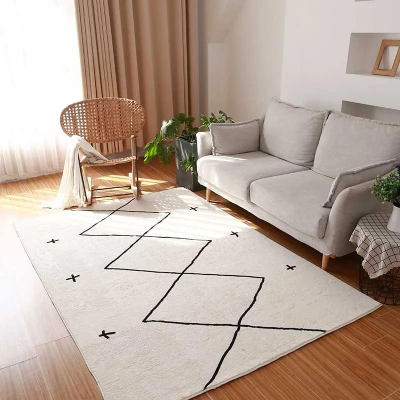 Nordic Morocco Carpet Modern Rugs Living Room Decoration Fluffy Home Bedroom Carpets Geometric Rug Sofa Floor Mats Study Room