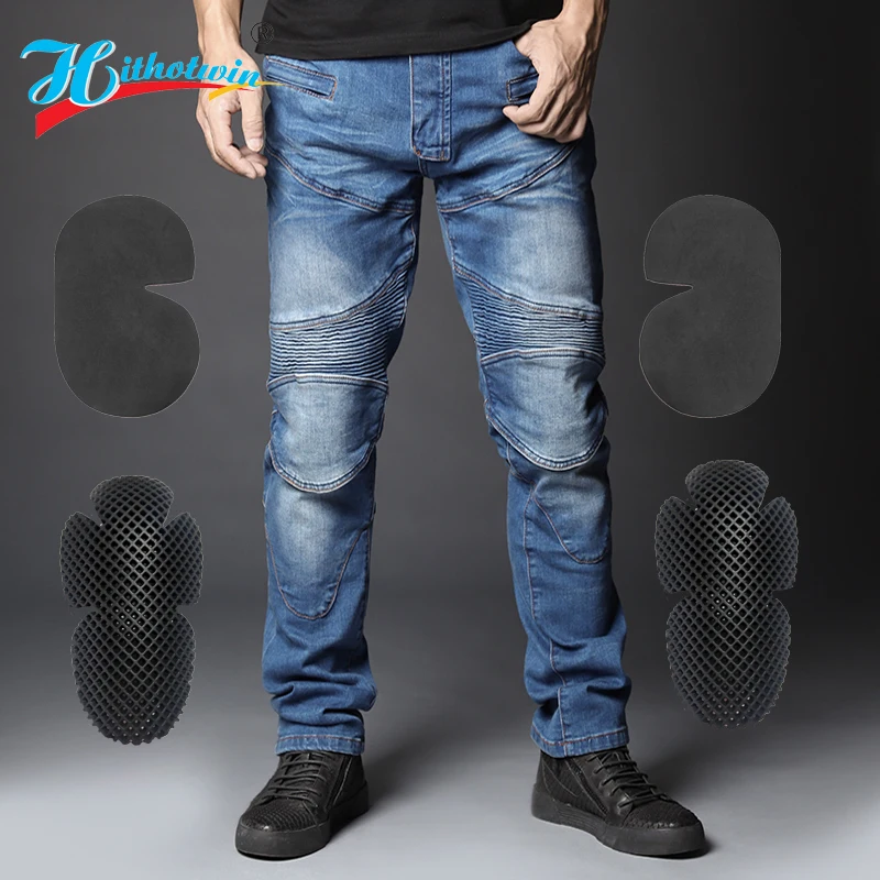 

2022 hot sale Hi-718 Motorcycle Pants Men Moto Jeans leisure men's cross-country outdoor riding jeans with protective equipment