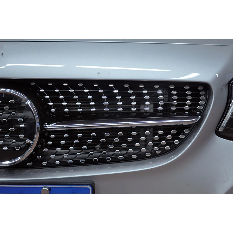 For Mercedes-Benz E-Class W212 W213 Front Center Grill Vertical Bar Car styling Middle Grille Diamond GT Style Bumper