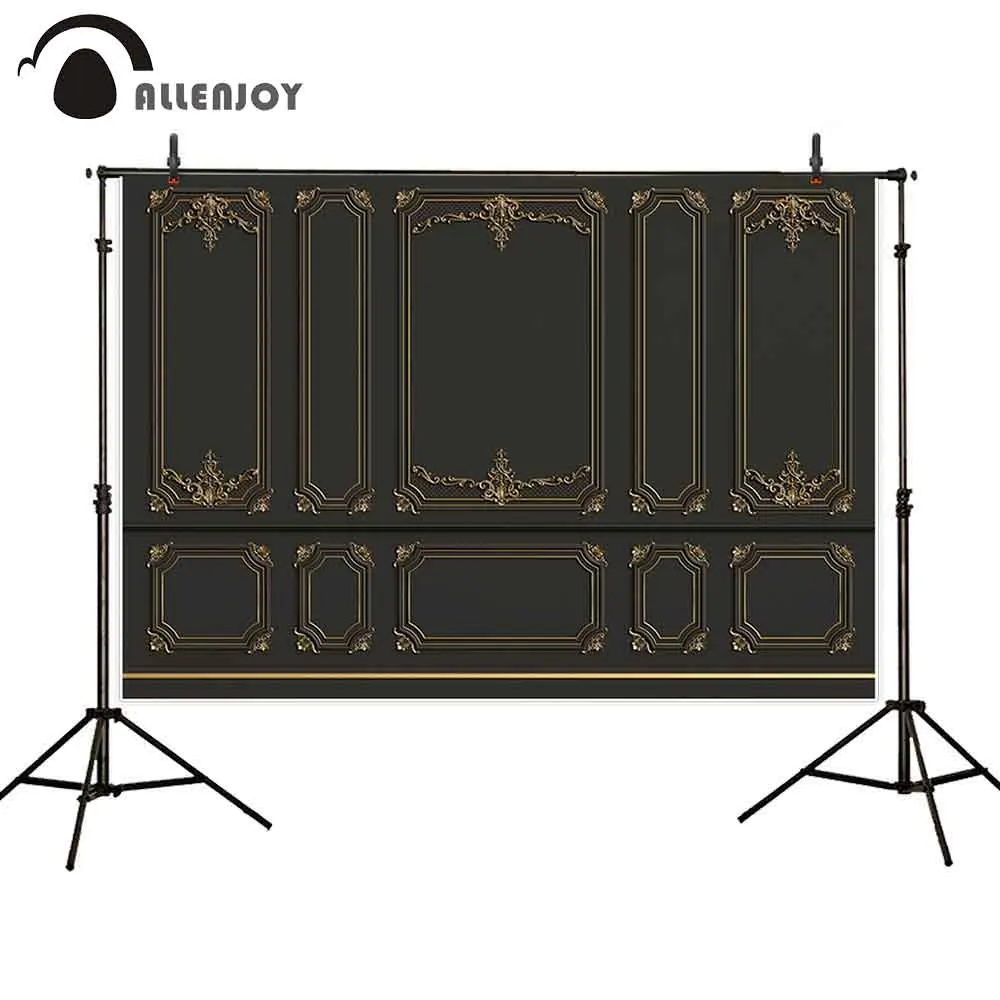 Allenjoy สีดำผนัง photophone ภาพฉากงานแต่งงานวันเกิดใหม่ปีถ่ายภาพพื้นหลังสตูดิโอฉากหลัง photozone
