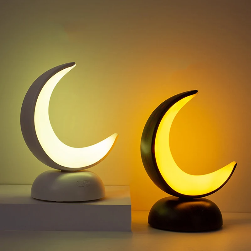 Imagem -03 - Luminária Lua e Luz Noturna Portátil Lâmpada de Mesa Fofa para Bebês Crianças Quarto Lateral da Cama Carregamento Usb Lâmpada de Mesa para Dormir Decoração de Casa