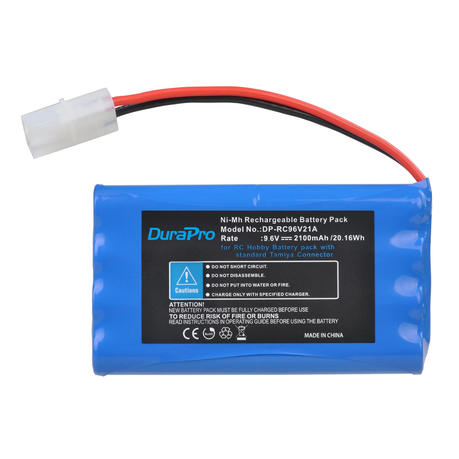 

9.6V 2100mAh Rechargeable NiMH Battery for RC Hobby Battery pack with Standard Tamiya Connectors