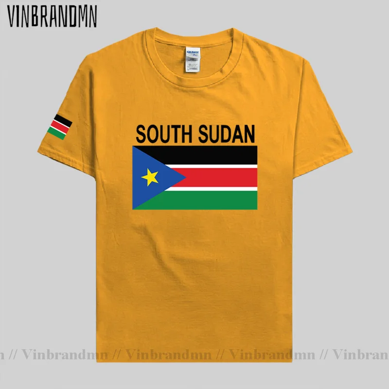 South Sudan Tshirts Men 2023 Jerseys Nation Team T Shirt Cotton T-shirt Gyms Clothing Country Flag Sporting Top Tee Sudanese SSD