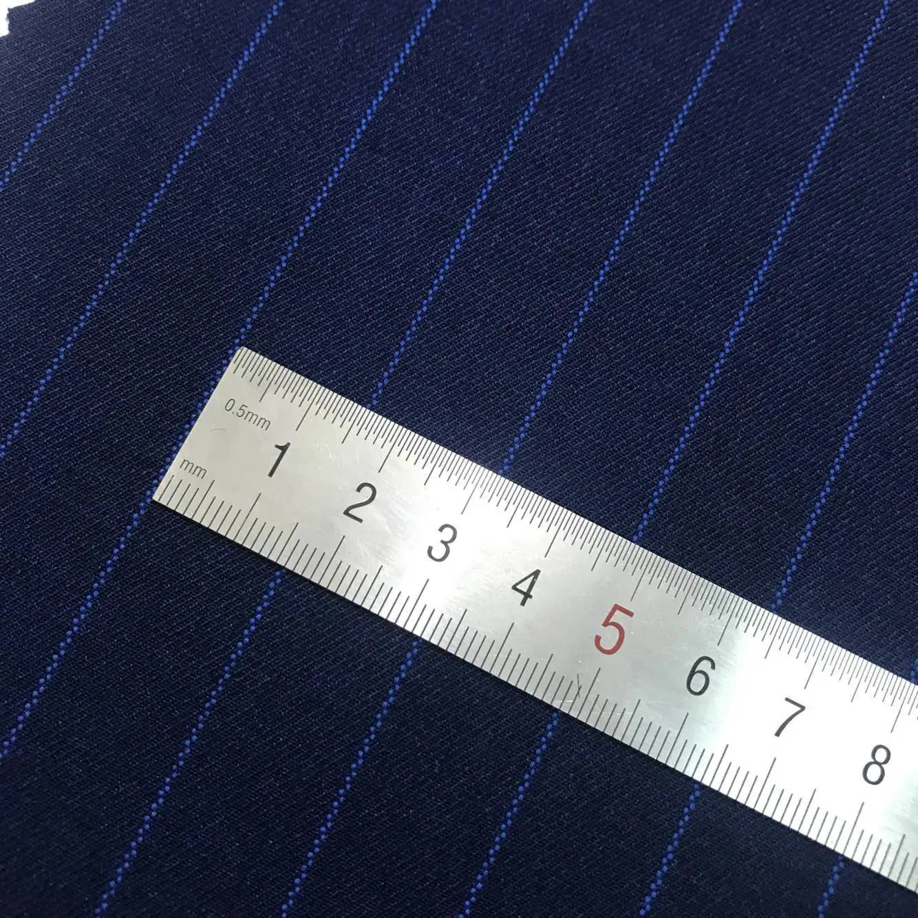 TR Striped Shuttle Woolen Fabric Fabric Uniform Fabric Vertical Stripe Spring and Autumn Fashion Suit Fabric Wholesale