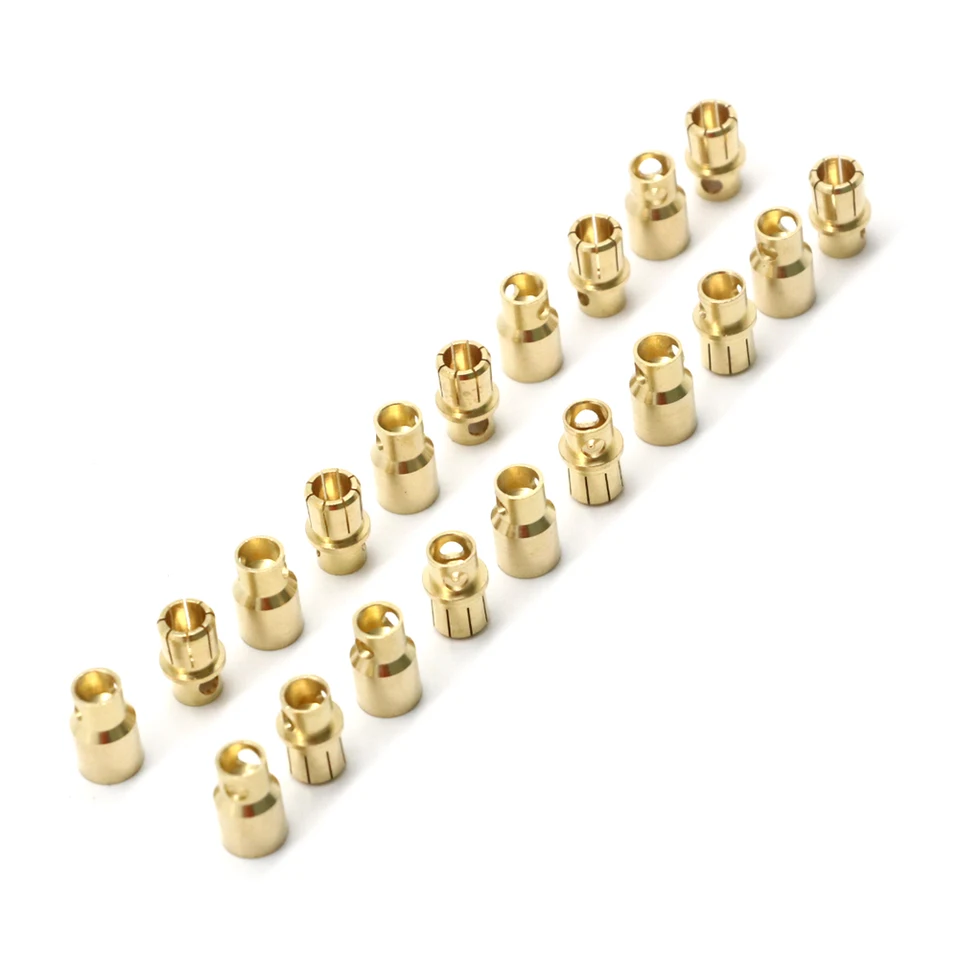 10 Paar Golne Bananenstecker 2,0–8,0 mm für RC Flugzeuge