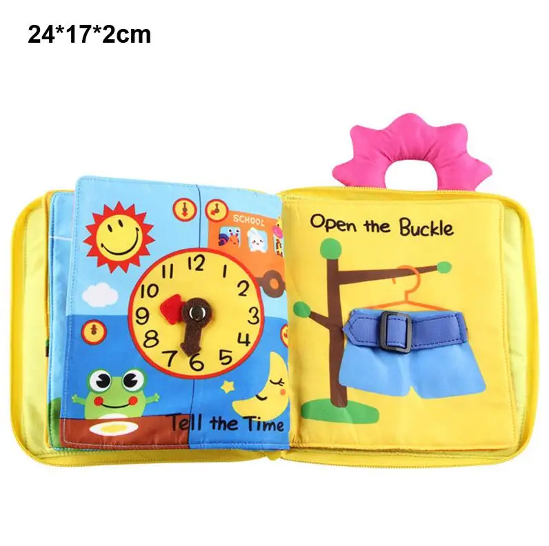 Educational Baby Toys Infant Kids Early Development Cloth Books Vehicle Animals Learning Unfolding Activity Books Gift DS19