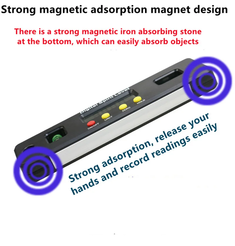 Niveau Inclinometer Magnetische Elektronische Digitale Display Niveau Regel LED Display Horizontale Inclinometer Hoek Heerser voor Thuis Renovatie: