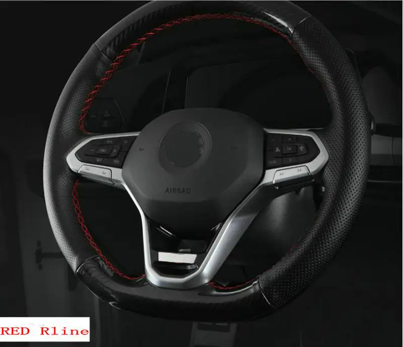 For Steering wheel r logo Steering wheel Sequin sticker golf 8 MK8 Passat CC TAYRON X Touareg Modification of r-mark Car label