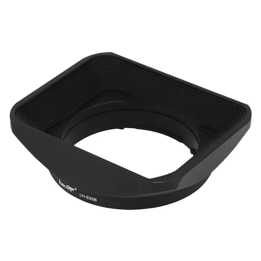 Haoge LH-S35B Square Metal Lens Hood Shade with Cap for Sony T FE 35mm F2.8 ZA SEL35F28Z and T FE 55mm F1.8 ZA SEL55F18Z Lens