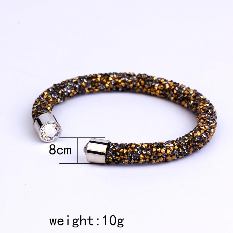 Trendy Luxury Rhinestone Bangle Famous Designer Fashion Jewelry Brand Expandable Clay Arm Cuff Bangles For Women Girls Gifts NEw