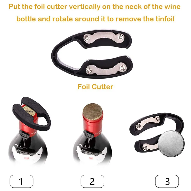 Wine Opener,Wine Bottle Opener Metal Lever Bottle Opener Corkscrew with Foil Cutter,Corkscrew Gift for Anniversary,Birthday