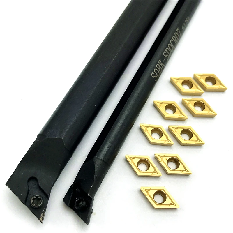 S08K -SDQCR07 S10K -SDQCR07 S12M -SDQCR07 S16Q -SDQCR07 حامل أدوات تحول داخلي + DCMT0702040 إدراج كربيد عدة المخرطة