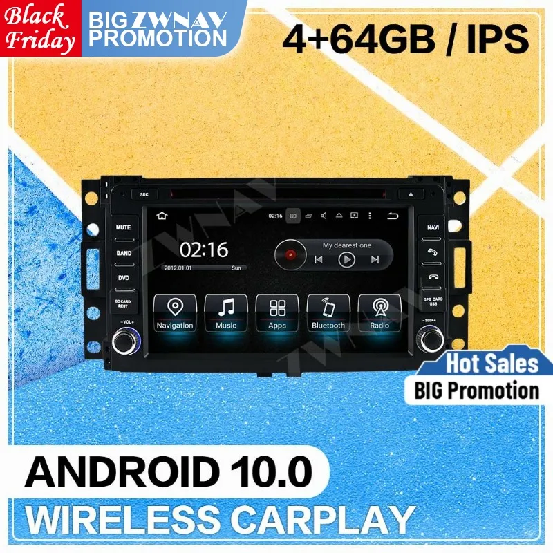 4+64GB Android 10.0 Car multimedia Player for Hummer H3 2006 2007 2008 2009 GPS Navigation audio radio auto stereo IPS head unit