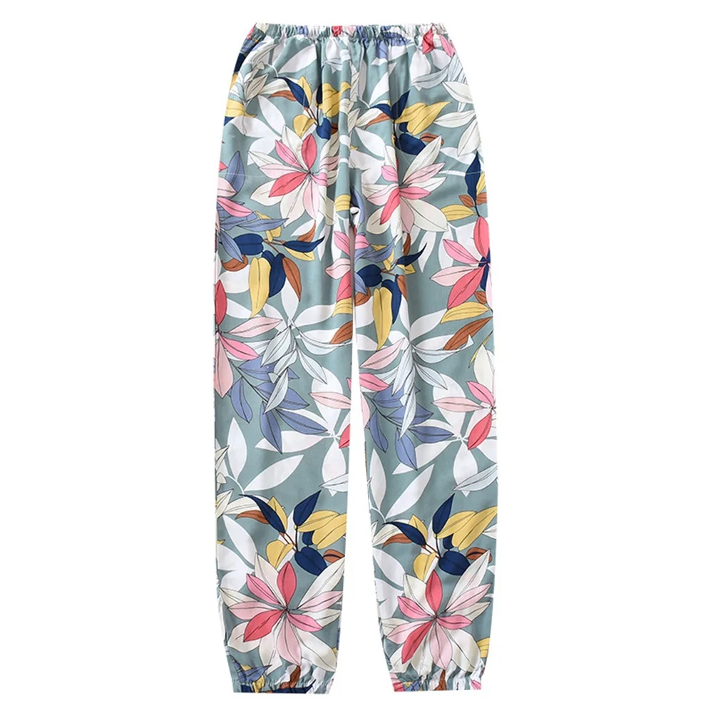 Spring Summer Printed Home Pants Women Thin Comfort Sleep Pants Japan Style Loose Sweat Trousers Femme Plus Size Bottoms Pyjamas