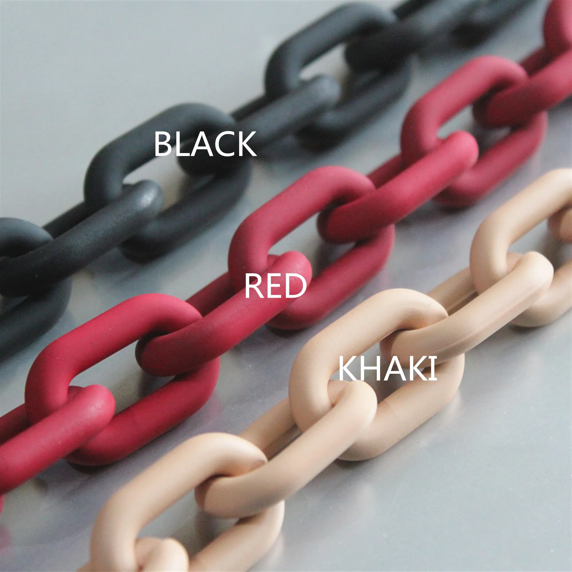 20pcs Matte Oval Acrylic Chain Links, Top Quality Plastic Chain Links, Open Link per Size 32mmx20mm