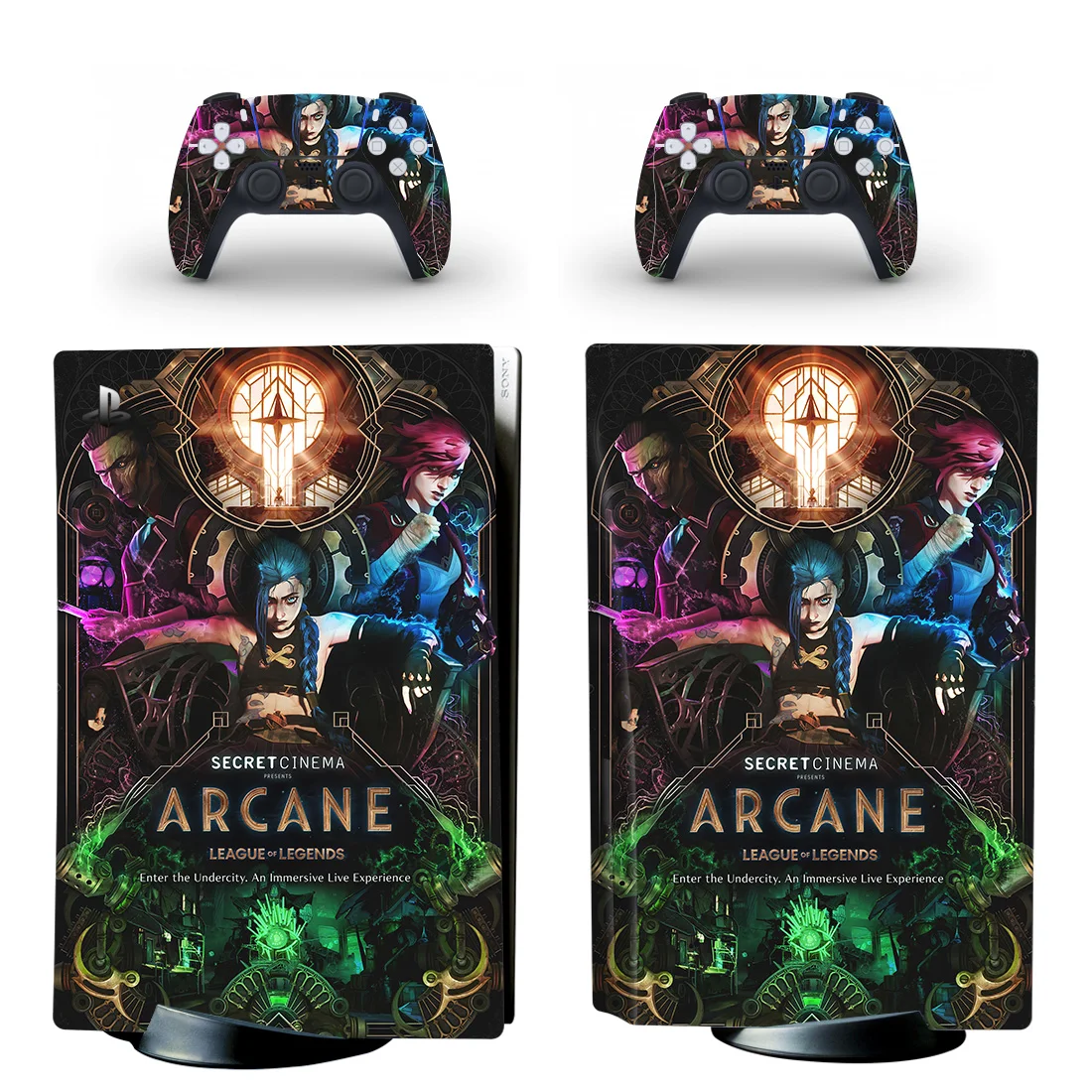 Arcane PS5 Disc Skin Sticker Decal Cover for PlayStation 5 Console & Controllers PS5 Blue Ray Disk Skin Sticker Vinyl