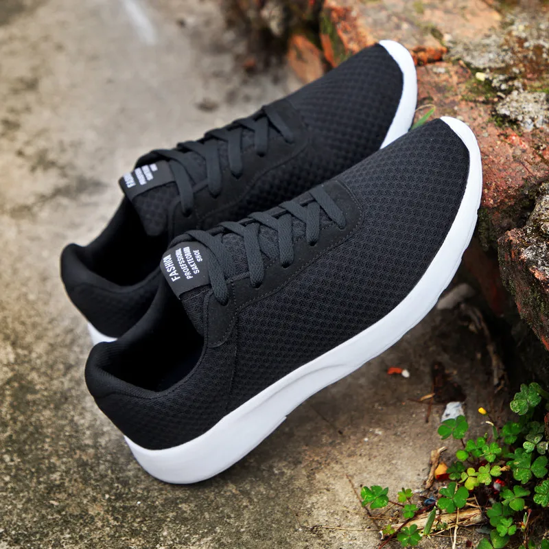 35-48 Casual Shoes For Men Black Fashion Mesh Sneakers Breathable Women Running Jogging Sport Footwear Comfortable Unisex 2021