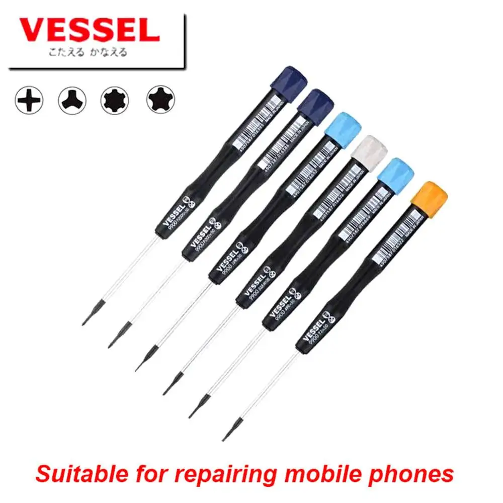 1pcs Japan Vessel 9900 Mini Turn-cap Screwdriver Hand Repair Tools for iPhone Samsung Huawei XiaoMi etc. Mobile Phone