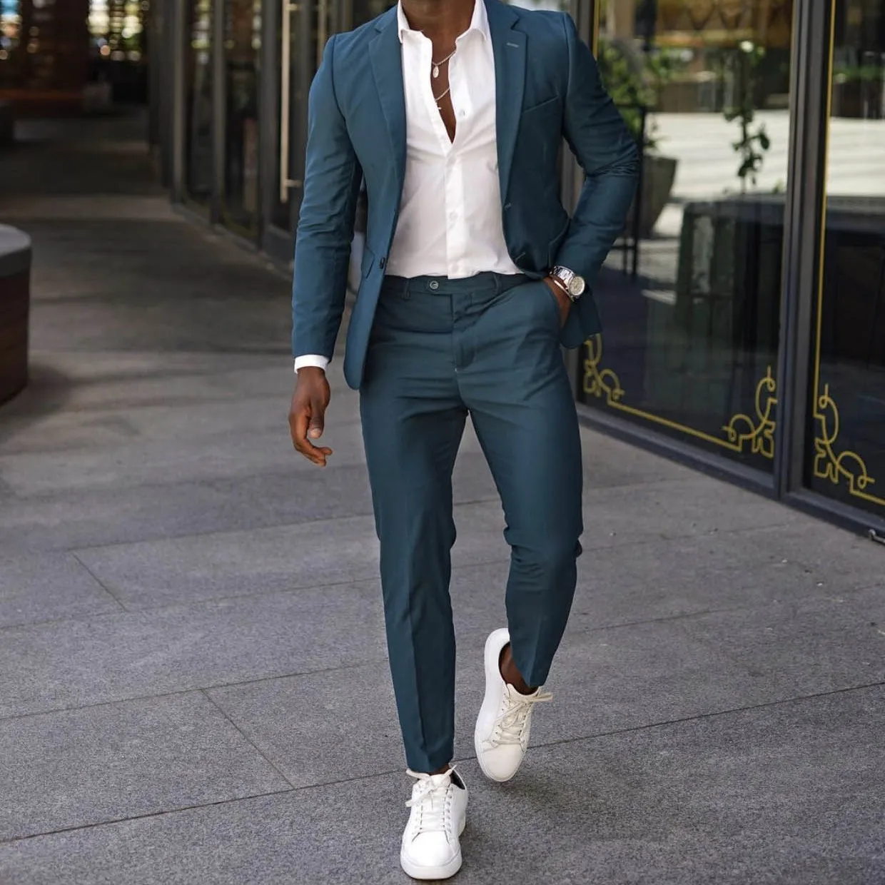 Đám Cưới Tuxedos Chú Rể Phù Hợp Với Cho Nam 2021 Cưới Chú Rể Dành Cho Nam Giới (Áo Khoác + Quần + Tặng Kèm Áo) kinh Doanh Plus Kích Thước