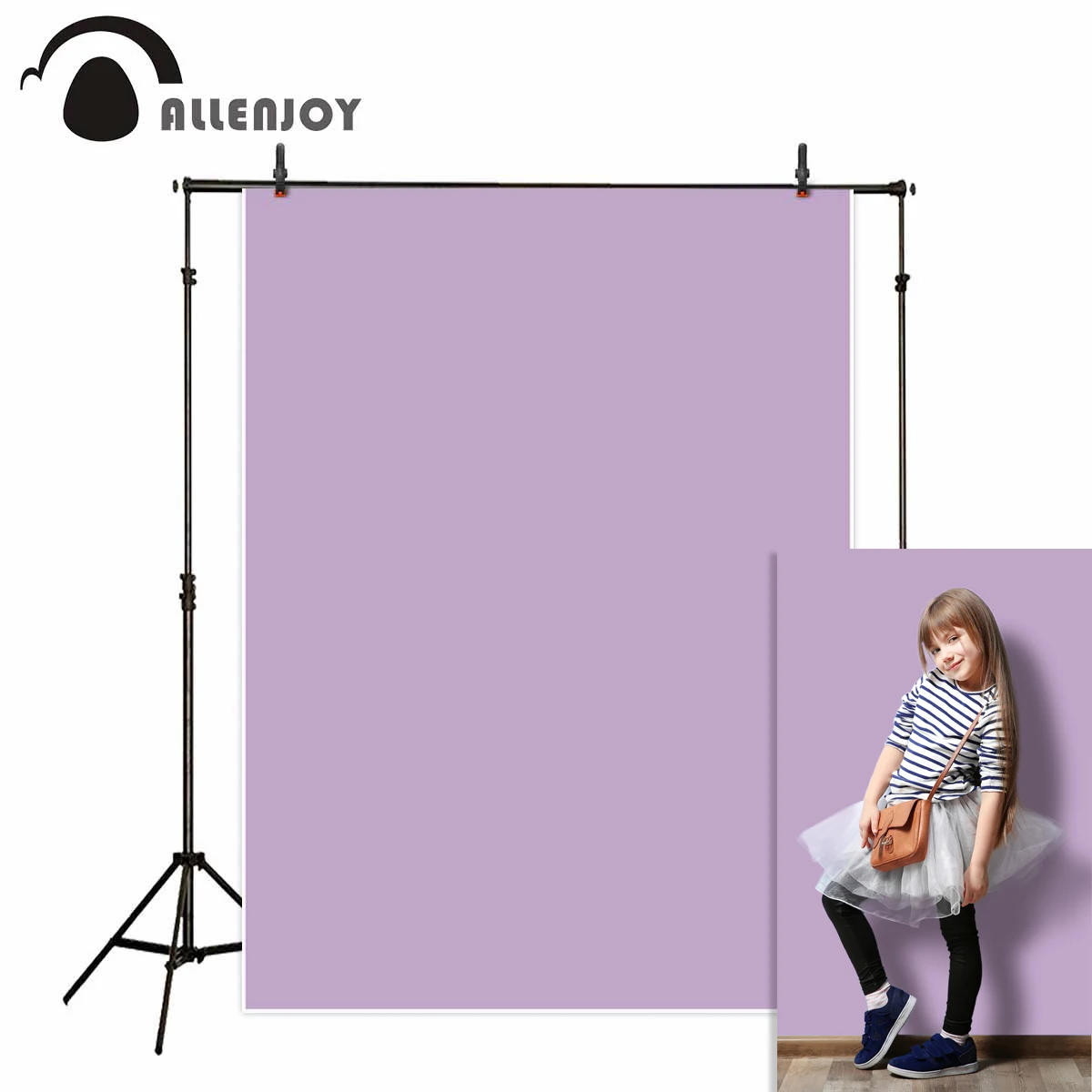 

Allenjoy photographic backgrounds portrait purple pure color pattern wedding backdrop photocall photography studio photozone