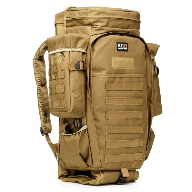 

Special Forces Combined Backpack, Military Tactical Attack Rucksack, Camping, Hunting, Tactics Equipment, 65L Camo Russia