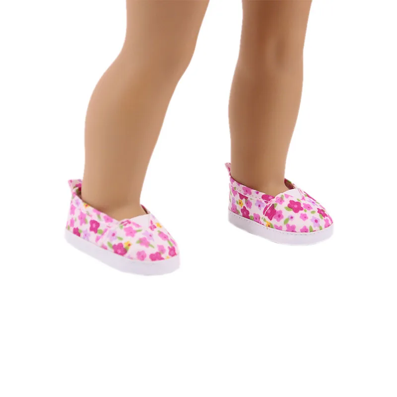 15 Floral Color Lovely Doll Shoes 7.5 cm Length For 18 Inch Girl Doll & New Born Baby 43 cm,Our Generation,New Born Baby Items