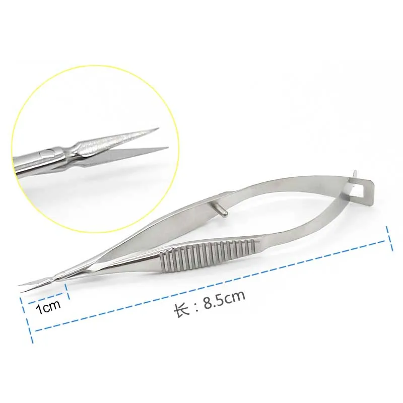 Stainless steel/ Titanium alloy scissors Ophthalmic microsurgery 8.5cm Venus scissors surgical tools animal experiment tool