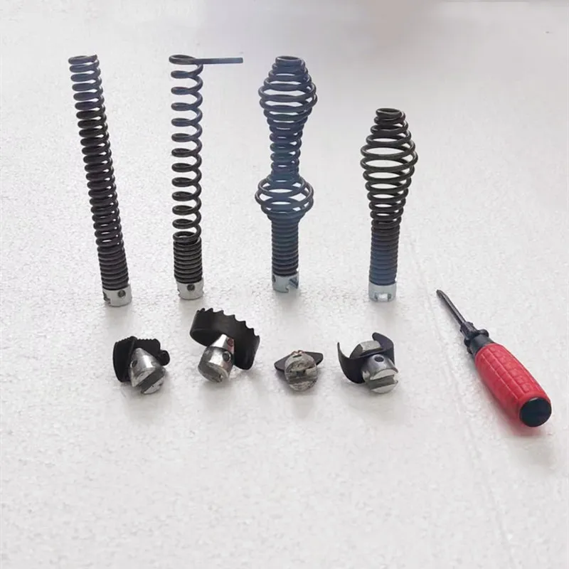 

Sewer Snake Machine Accessories Soft Shaft 16mm 8pcs/PK Straight Bulb Restrieving Auger Blade Grease Sawtooth Cutter Pipe Clean