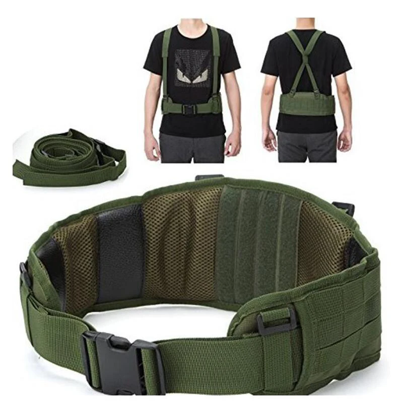 Tactical Molle Men's Army Special 1000D Nylon Military Belt Convenient Combat Girdle EAS H-shaped Adjustable Soft Padded