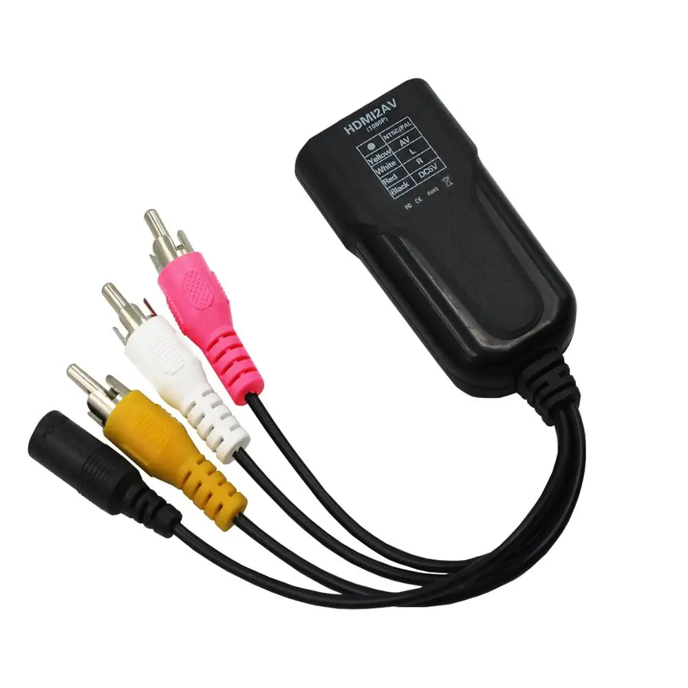 HDMI to RCA Composite AV Video Audio Converter Adapter Support NTSC PAL for XBOX PS3 PS4 TV STB VHS VCR Camera DVD