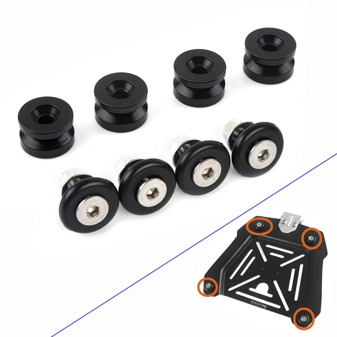 

Universal Motorbike Rear Luggage Trunk Case Tail Top Box Helmet Bracket Base Plate Spacers Bushing Pad Buckle Motor Accessories