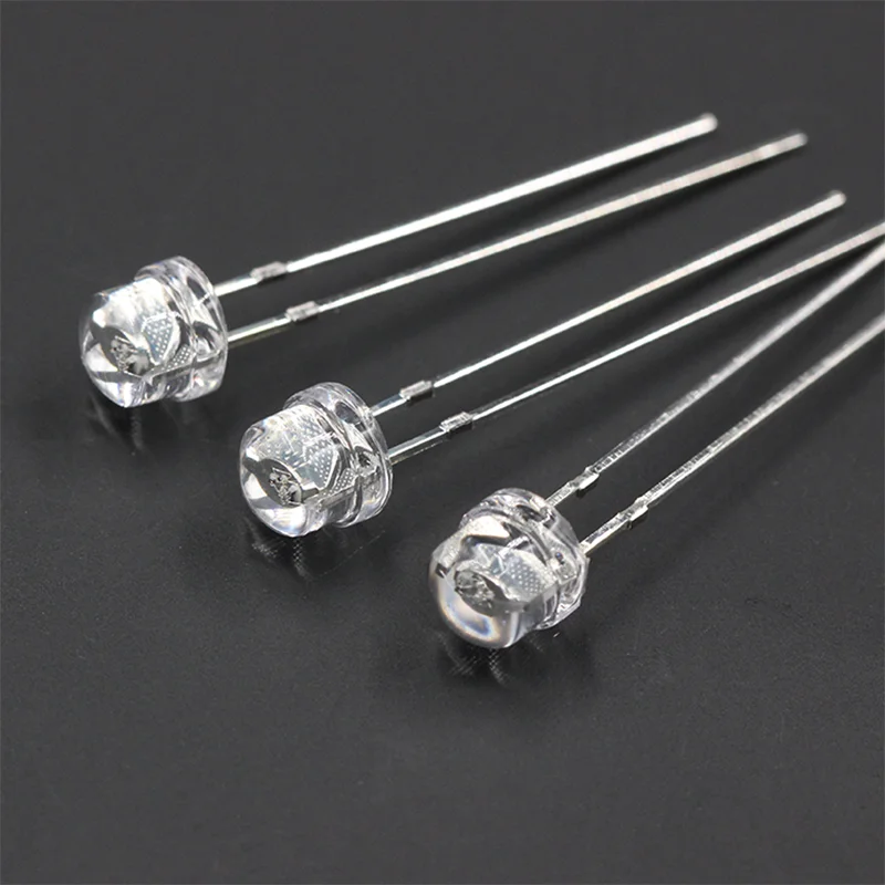 1000pcsf 5/5Mm Strohoed Snel/Langzaam Flits Transparant Rgb Ingebouwde Hoge Lichtgevende Diode Led Dip Lang/Korte Voeten