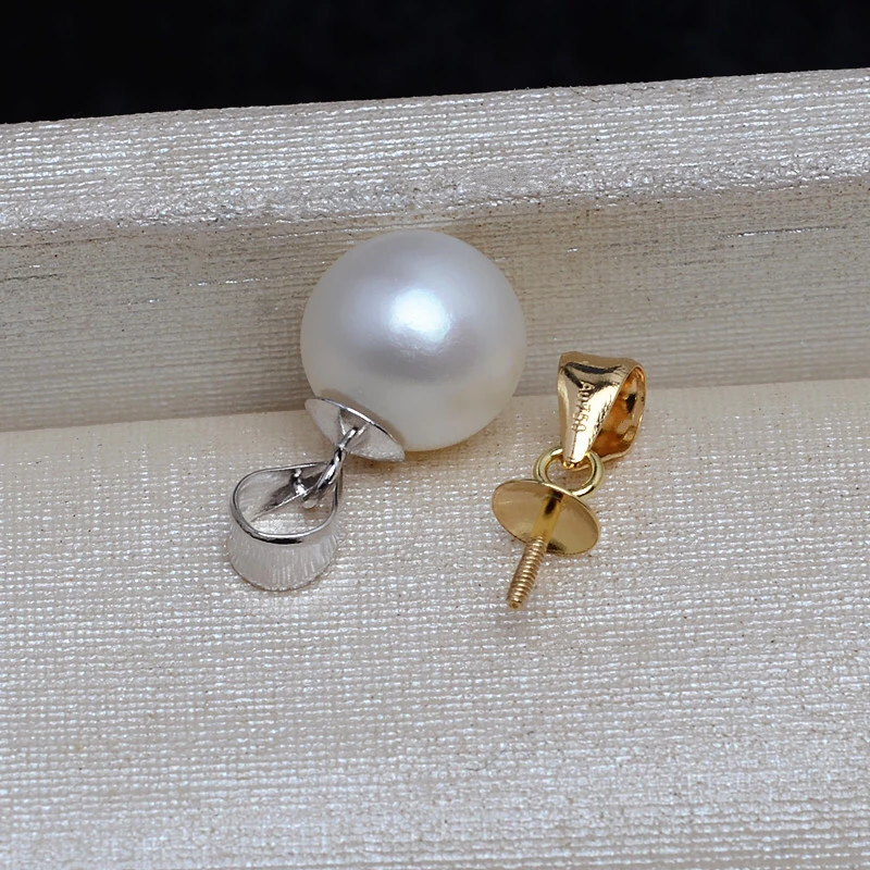 Hot Cheap Classical Real AU750 18K Gold Pendant Mountings Findings Jewelry Settings Accessories Parts for Pearls Beads Stones